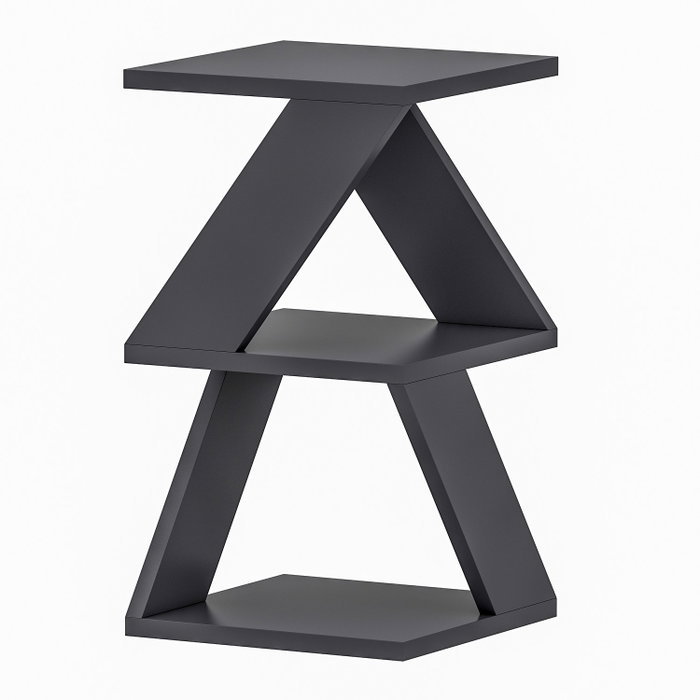 Hanah Home Mesa Auxiliar Antracita 30x50x30 cm Tablero Melamina Moderno Elegante
